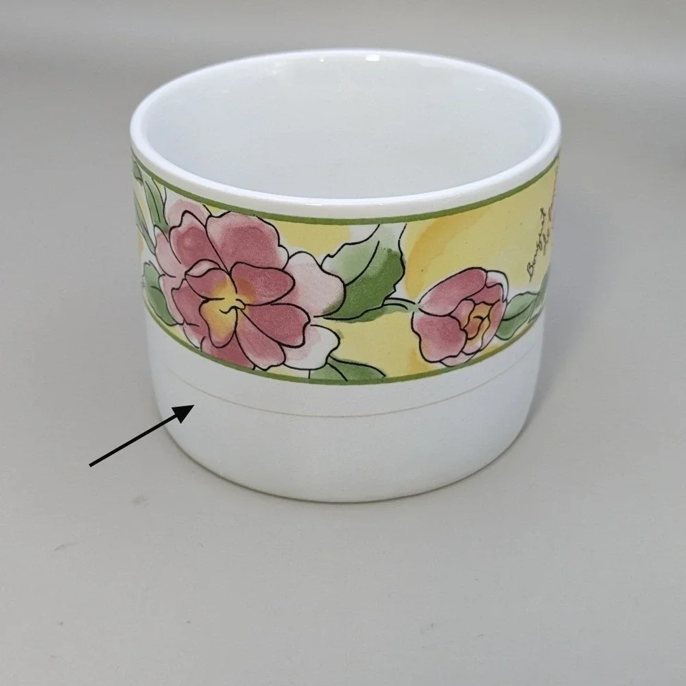 VTG Sakura Creme Brulee Sue Zipkin Stoneware 11 Piece Tea Set Sugar Creamer 1995